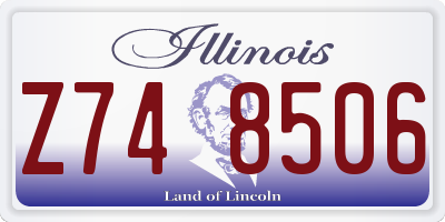 IL license plate Z748506