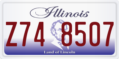 IL license plate Z748507