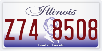IL license plate Z748508