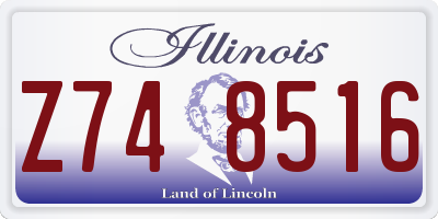 IL license plate Z748516