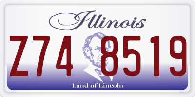 IL license plate Z748519