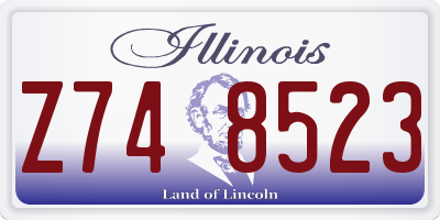 IL license plate Z748523