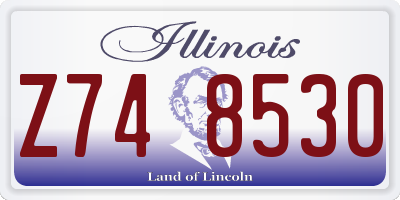 IL license plate Z748530