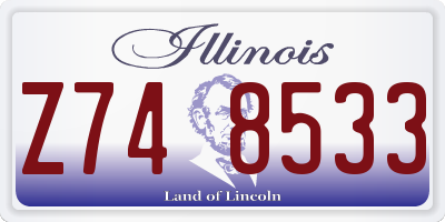 IL license plate Z748533