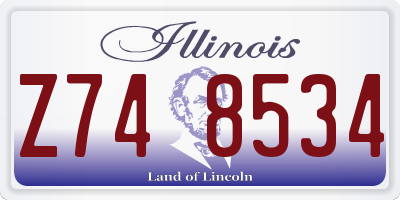 IL license plate Z748534