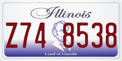 IL license plate Z748538