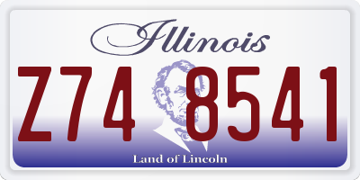 IL license plate Z748541