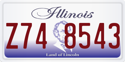 IL license plate Z748543