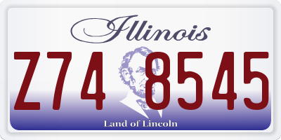 IL license plate Z748545
