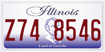 IL license plate Z748546