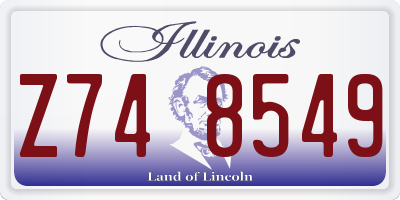 IL license plate Z748549