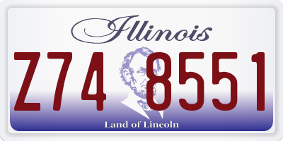 IL license plate Z748551
