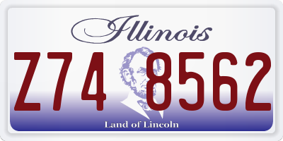 IL license plate Z748562