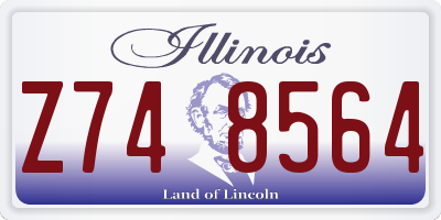 IL license plate Z748564