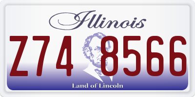 IL license plate Z748566