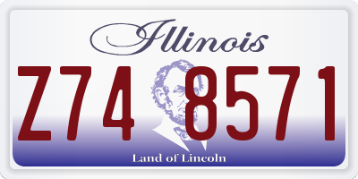 IL license plate Z748571