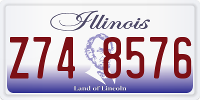 IL license plate Z748576
