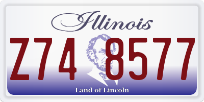 IL license plate Z748577