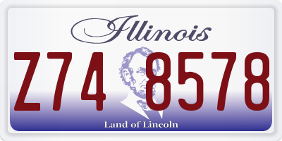 IL license plate Z748578