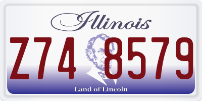IL license plate Z748579
