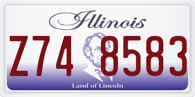 IL license plate Z748583