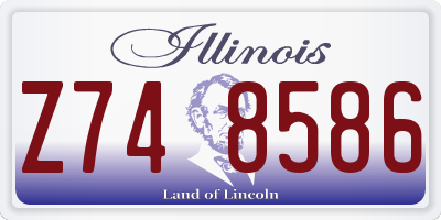 IL license plate Z748586