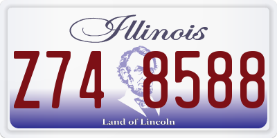 IL license plate Z748588
