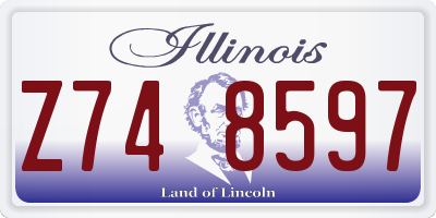 IL license plate Z748597