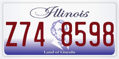 IL license plate Z748598