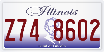 IL license plate Z748602