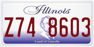 IL license plate Z748603
