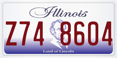 IL license plate Z748604