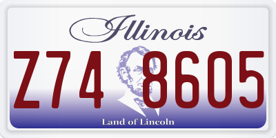 IL license plate Z748605