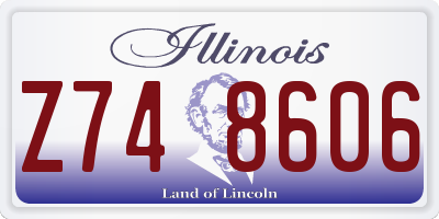 IL license plate Z748606
