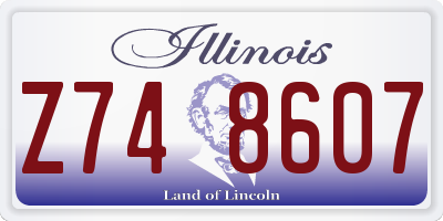 IL license plate Z748607