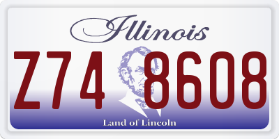 IL license plate Z748608