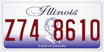 IL license plate Z748610