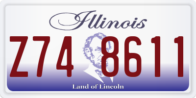 IL license plate Z748611