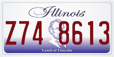 IL license plate Z748613