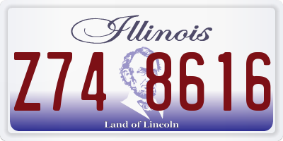 IL license plate Z748616