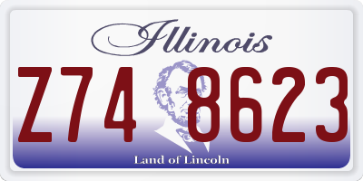 IL license plate Z748623