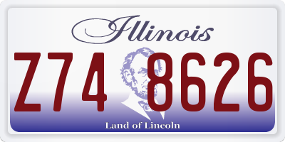 IL license plate Z748626