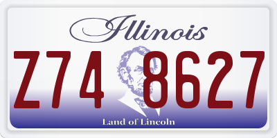 IL license plate Z748627