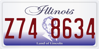 IL license plate Z748634