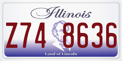 IL license plate Z748636