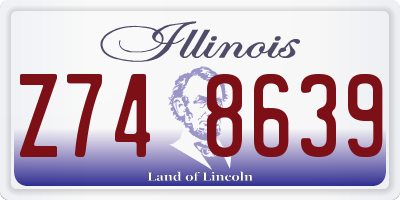 IL license plate Z748639