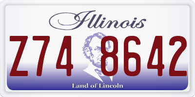 IL license plate Z748642