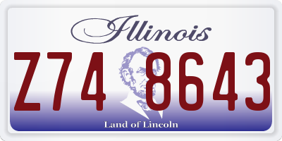 IL license plate Z748643