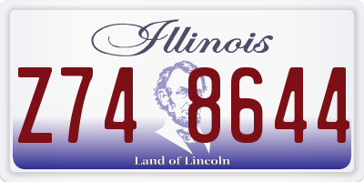 IL license plate Z748644