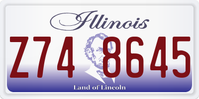 IL license plate Z748645